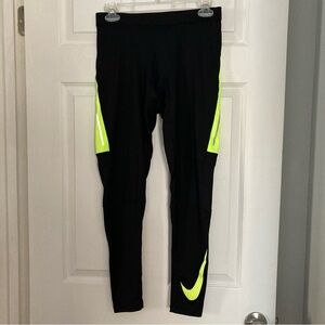 Nike Dri-FIT Black Neon Running Tights